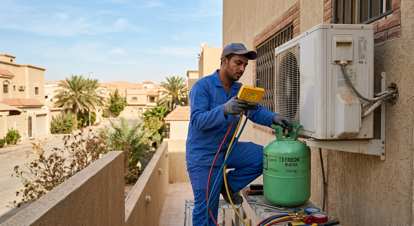 تعبئة فريون مكيفات بالرياض – تبريد أقوى بأفضل سعر وضمان